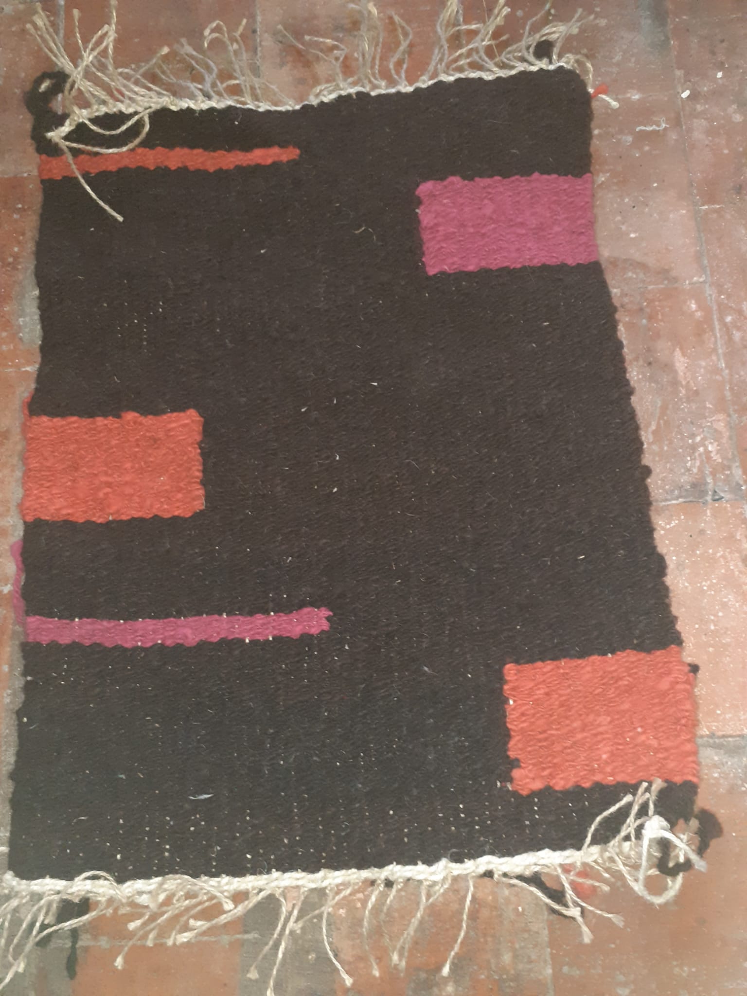 Handwoven textile rug